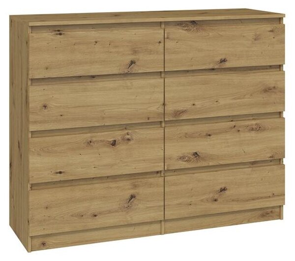 Topeshop M8 120 ARTISAN, Dub, 8 zásuvka/zásuvek, Dřevotřískové desky, Jednobarevný, Moderní, Dřevotřískové desky