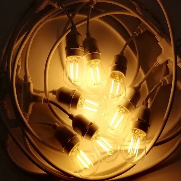 LED světelný řetěz Basic, 15m, (bez žárovek), w