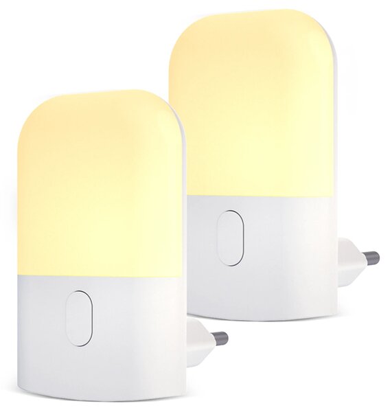 LED svítidlo do zásuvky Kama, 1x LED 0,5w, 2700k, w, senzor soumraku