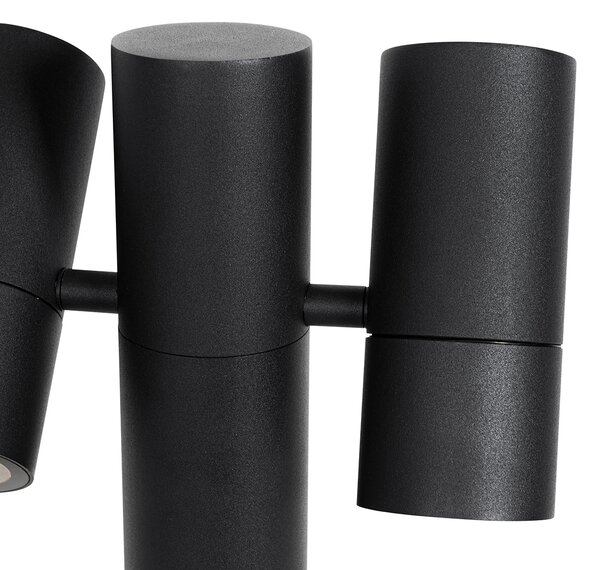 Stojací venkovní lampa černá 50 cm 2-světlo nastavitelné - Duo