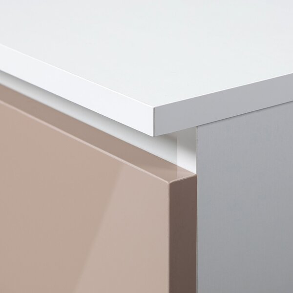 Ak furniture Komoda Kuba 80 cm bílá/cappuccino