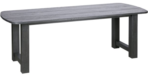 Hoorns Černý dubový jídelní stůl Avedar 220 x 90 cm