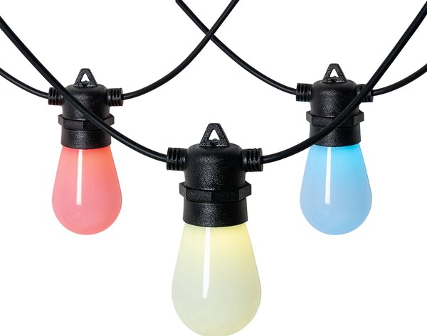 Inteligentní LED světelný řetěz 15 metrů 15 světel opál RGBW IP44 - Chill