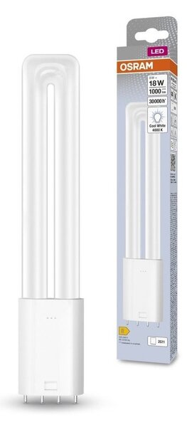 Trubicová LED žárovka 2G11 8 W DULUX, studená bílá