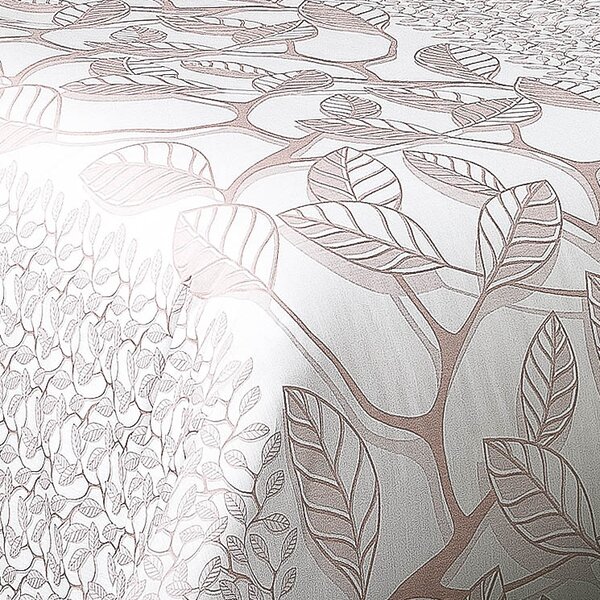 Povlečení Veba DIAMANT Tanec listů hnědá Velikost: 140x200 cm + 70x90 cm