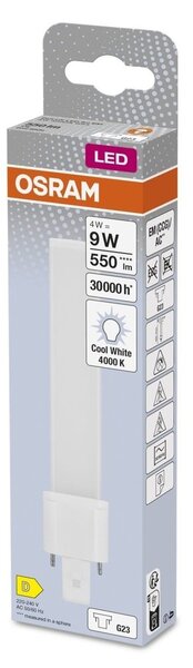 Dlouhotrvající LED žárovka G23 4 W DULUX, studená bílá