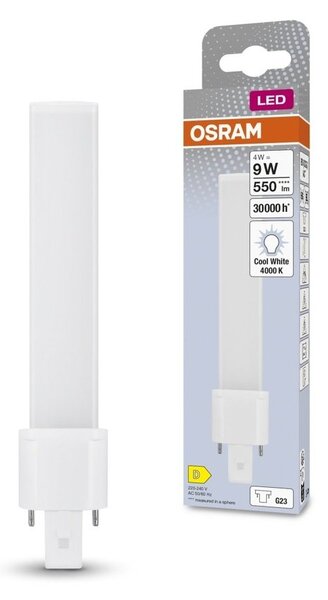 Dlouhotrvající LED žárovka G23 4 W DULUX, studená bílá