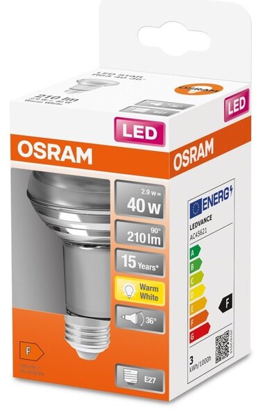 Kvalitní LED žárovka E27 2,9 W STAR, teplá bílá
