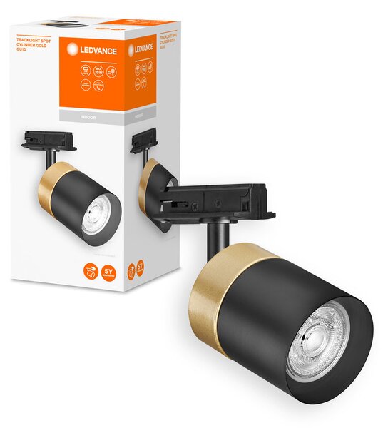 Stropní svítidlo GU10 černé TRACKLIGHT SPOT CYLINDER GOLD