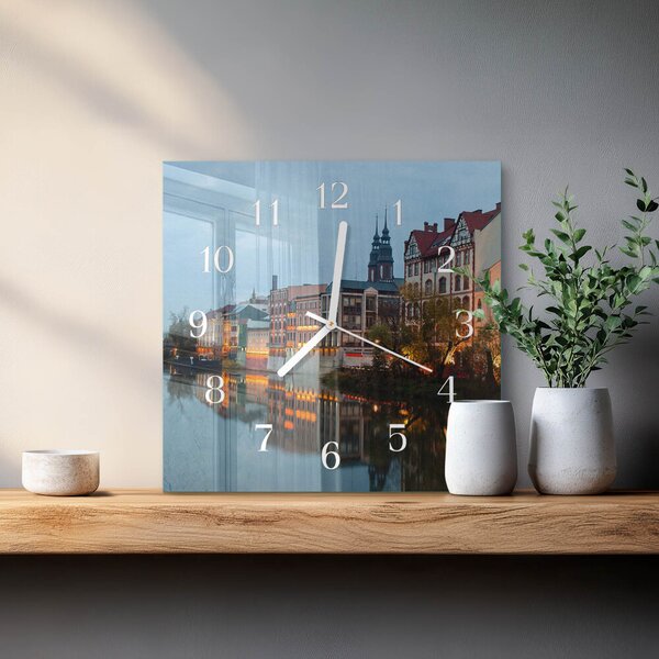 Skleněné hodiny Staré město zskb-30x30-00083406