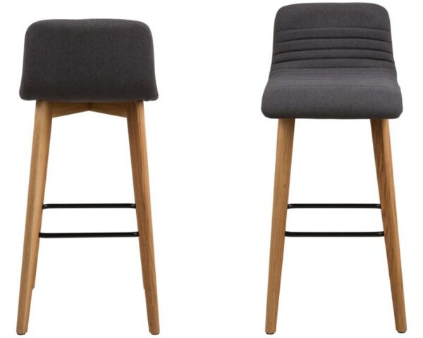 Scandi Antracitově šedá barová židle Areta 75 cm