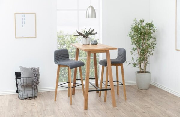 Scandi Antracitově šedá barová židle Areta 75 cm