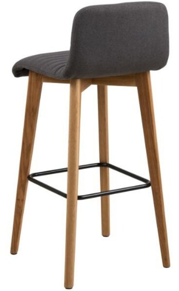 Scandi Antracitově šedá barová židle Areta 75 cm