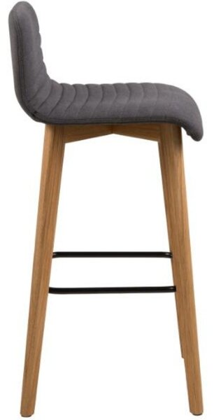 Scandi Antracitově šedá barová židle Areta 75 cm