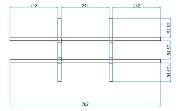 Třídicí regál PRIMO WHITE, 800 x 420 x 740 mm, 18 přihrádek, bílý