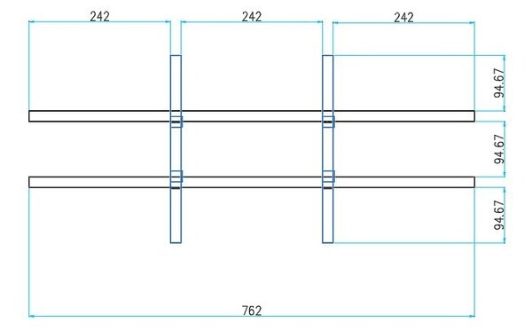 Třídicí regál PRIMO WOOD, 800 x 420 x 1434 mm, 36 přihrádek, buk