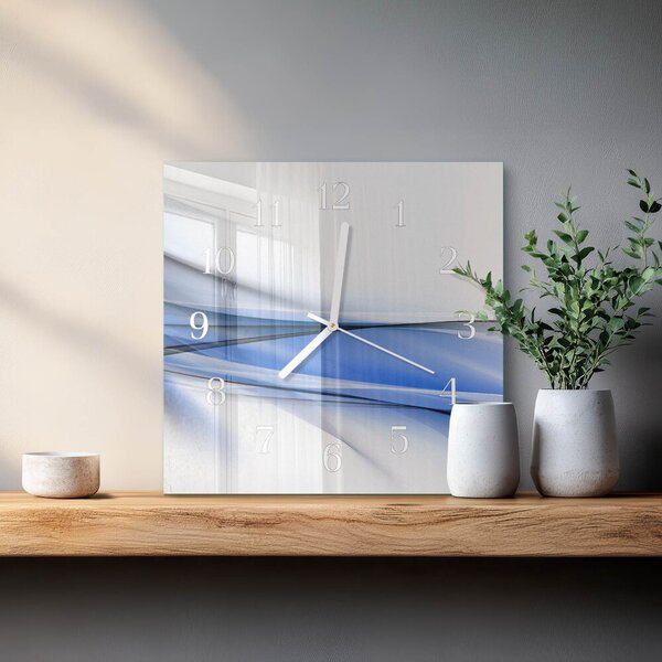 Skleněné hodiny Abstraktní čáry zskb-30x30-00079712