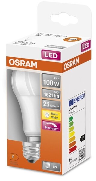 Stmívatelná LED žárovka E27 14 W SUPERSTAR, teplá bílá