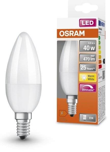 Stmívatelná LED žárovka E14 4,9 W SUPERSTAR, teplá bílá