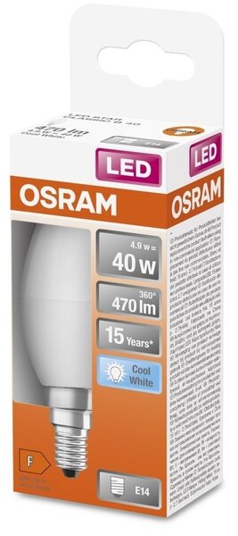 LED žárovka E14 4,9 W STAR CLASSIC B, studená bílá