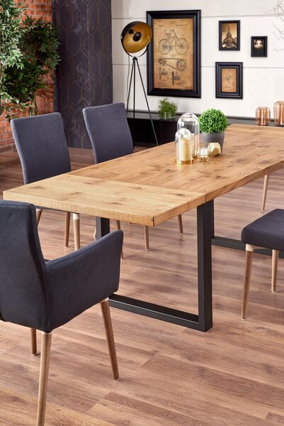 HALMAR Jídelní rozkládací stůl Press 160/250 cm dub artisan/černý