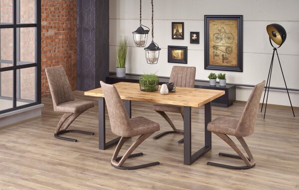 HALMAR Jídelní rozkládací stůl Press 160/250 cm dub artisan/černý
