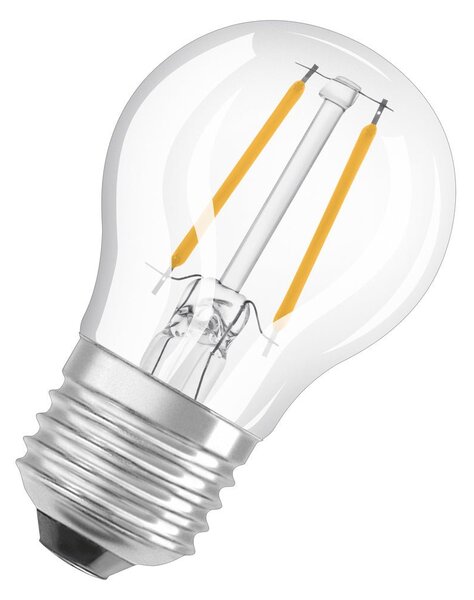 Průhledná LED stmívatelná žárovka E27 4,8 W CLASSIC P, studená bílá