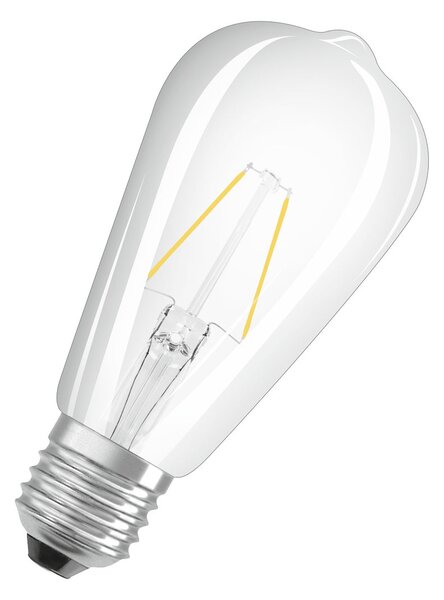 Průhledná LED žárovka E27 2,5 W EDISON, teplá bílá