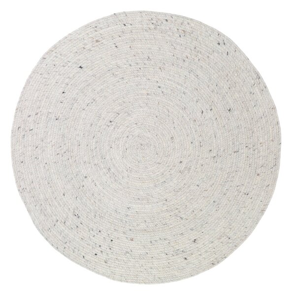 Bílý ručně vyrobený koberec ze směsi vlny a bavlny Nattiot Neethu, ø 110 cm