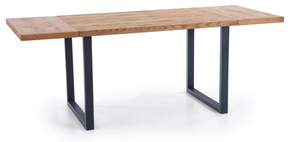 HALMAR Jídelní rozkládací stůl Horus 126/206 cm dub jasný/černý