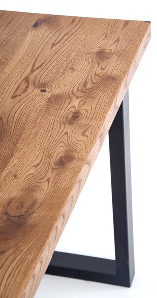 HALMAR Jídelní rozkládací stůl Horus 126/206 cm dub jasný/černý