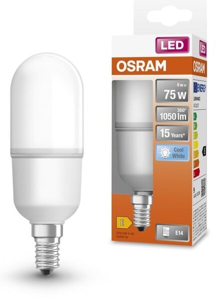 LED žárovka E14 9 W STAR STICK, studená bílá