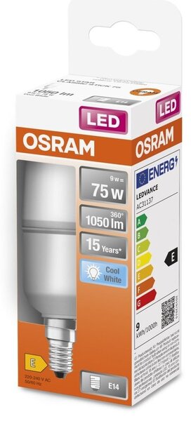 LED žárovka E14 9 W STAR STICK, studená bílá
