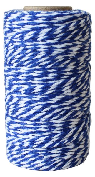 Bavlněný provázek 50 m – Blue / White