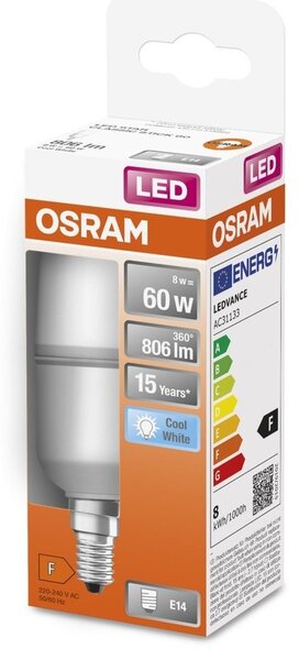 LED žárovka E14 8 W STAR STICK, studená bílá