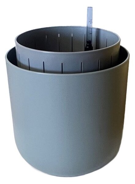 Plastia Samozavlažovací květináč Tolita Air ø 16 šedý recyklát