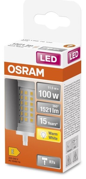 Speciální LED žárovka R7s 11,5 W LINE, teplá bíá