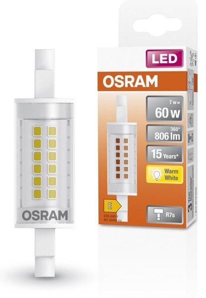 Speciální LED žárovka R7s 7 W LINE, teplá bíá