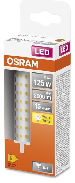 Speciální LED žárovka R7s 15 W LINE, teplá bíá