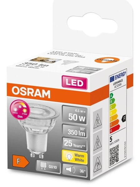 Reflektorová LED žárovka GU10 4,5 W SUPERSTAR, teplá bílá