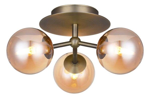 Halo Design - Atom Trio Stropní Lampa Antique Brass - Lampemesteren