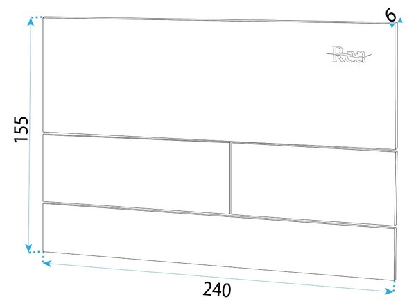 Rea Rea, Podomítkový WC systém K011A-Q + bílé skleněné tlačítko typ T, KPL-E0052