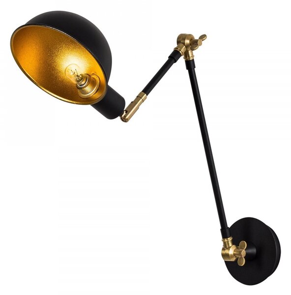 Opviq Nástěnná lampa Sivani černá/zlatá