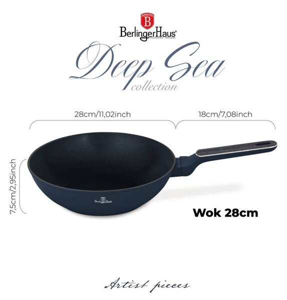 Pánev Wok s titanovým povrchem 28 cm Deep Sea Collection