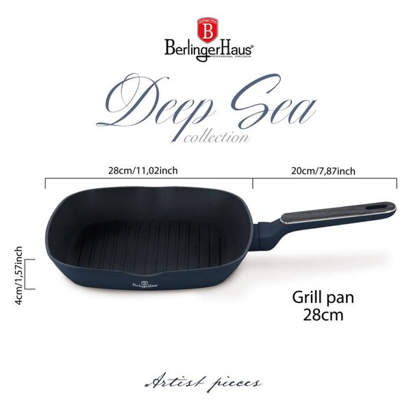 Pánev grilovací s titanovým povrchem 28 cm Deep Sea Collection