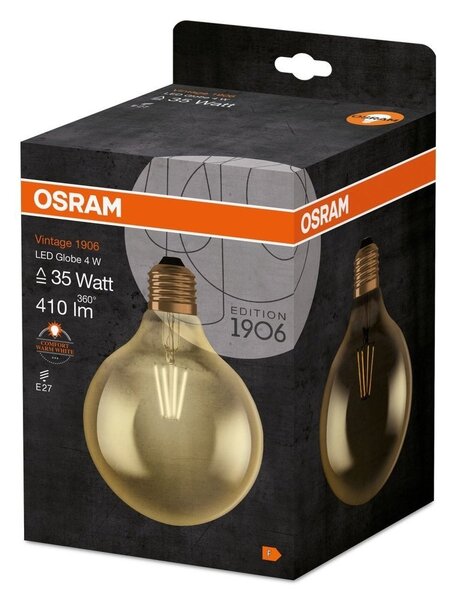 Vintage LED žárovka E27 4 W GLOBE, teplá bílá