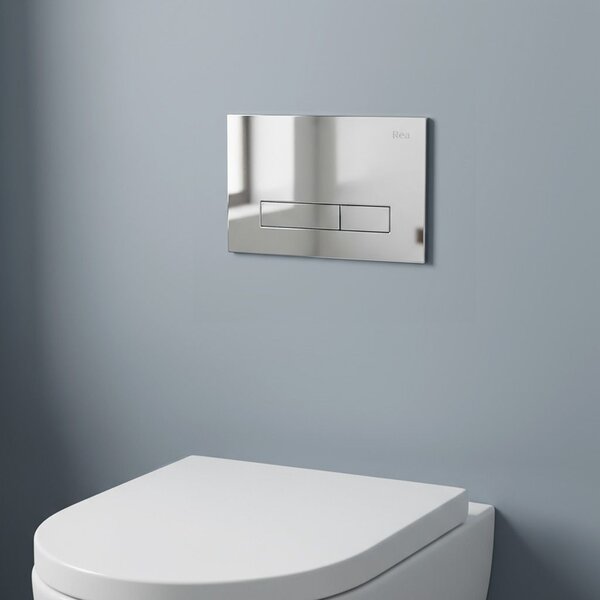 Rea Rea, Podomítkový WC systém K011A-Q + tlačítka HD Chrome, KPL-E9561