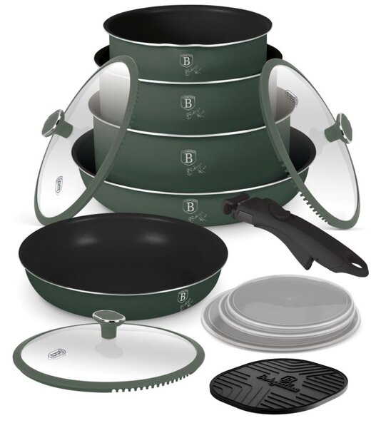 Sada nádobí s titanovým povrchem 13 ks Matte Green Collection