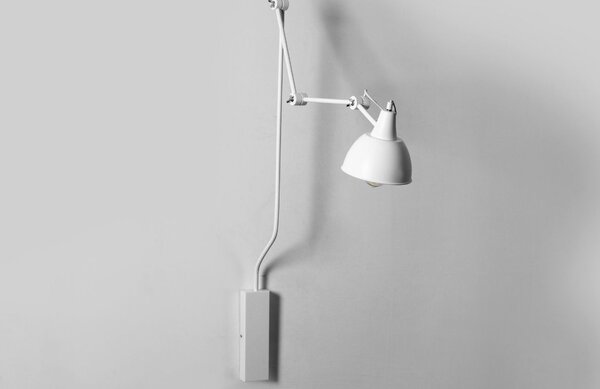 Nordic Design Bílé kovové nástěnné světlo Cobain I