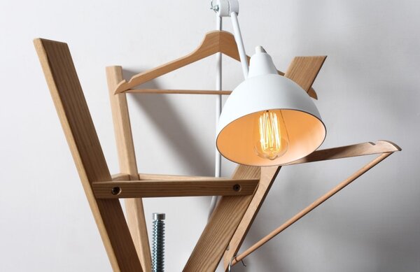 Nordic Design Bílé kovové nástěnné světlo Cobain I